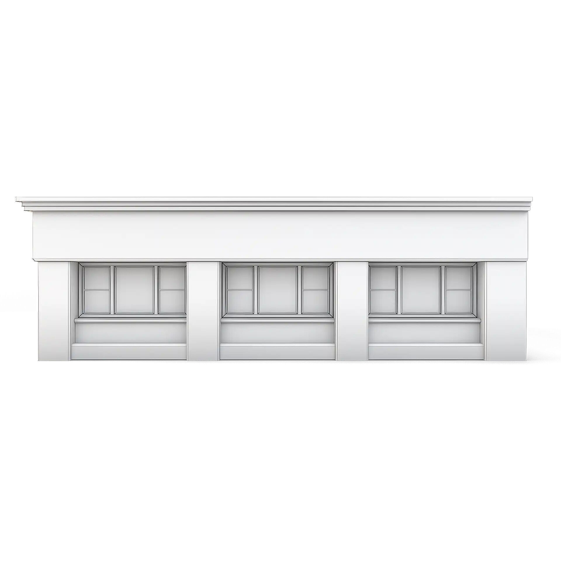 Tenement Building Roof Floor Low-poly 3D model_6