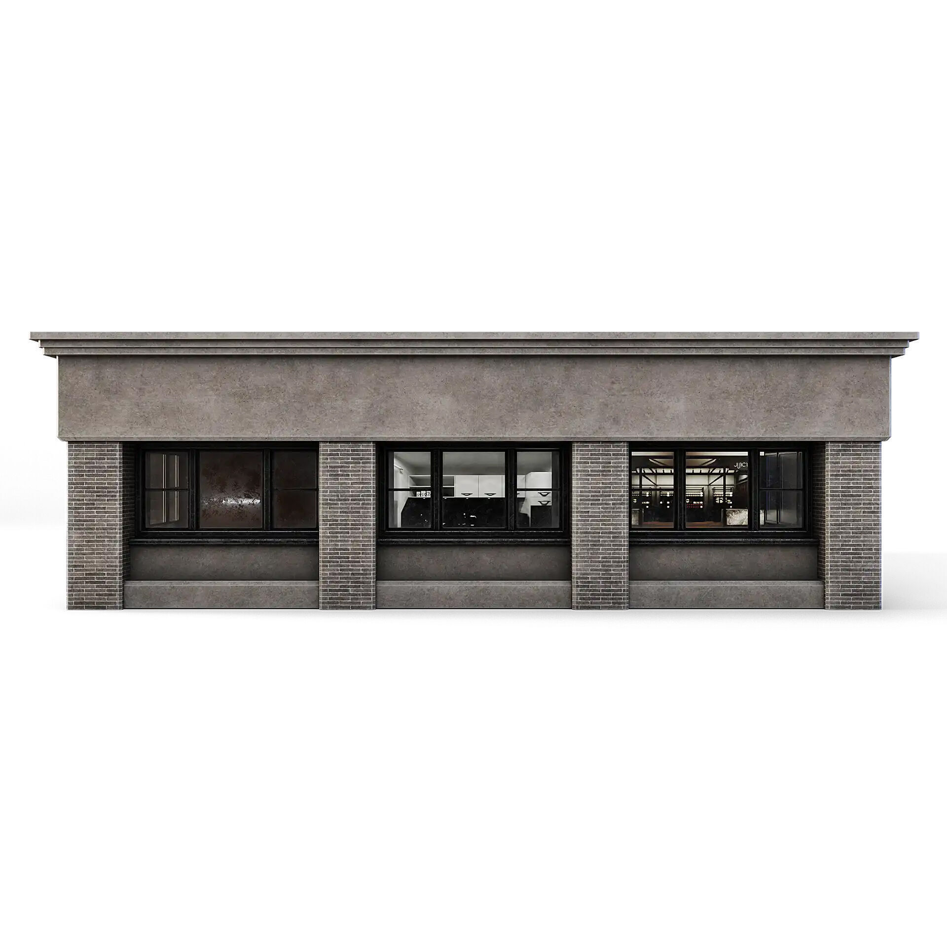 Tenement Building Roof Floor Low-poly 3D model_3