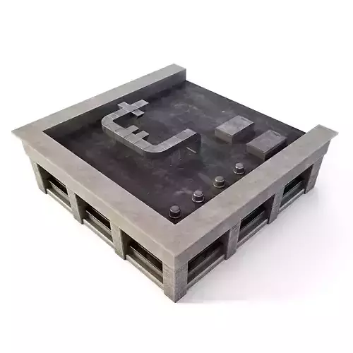 Tenement Building Roof Floor Low-poly 3D model