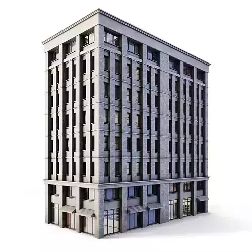 Tenement Building Low-poly 3D model