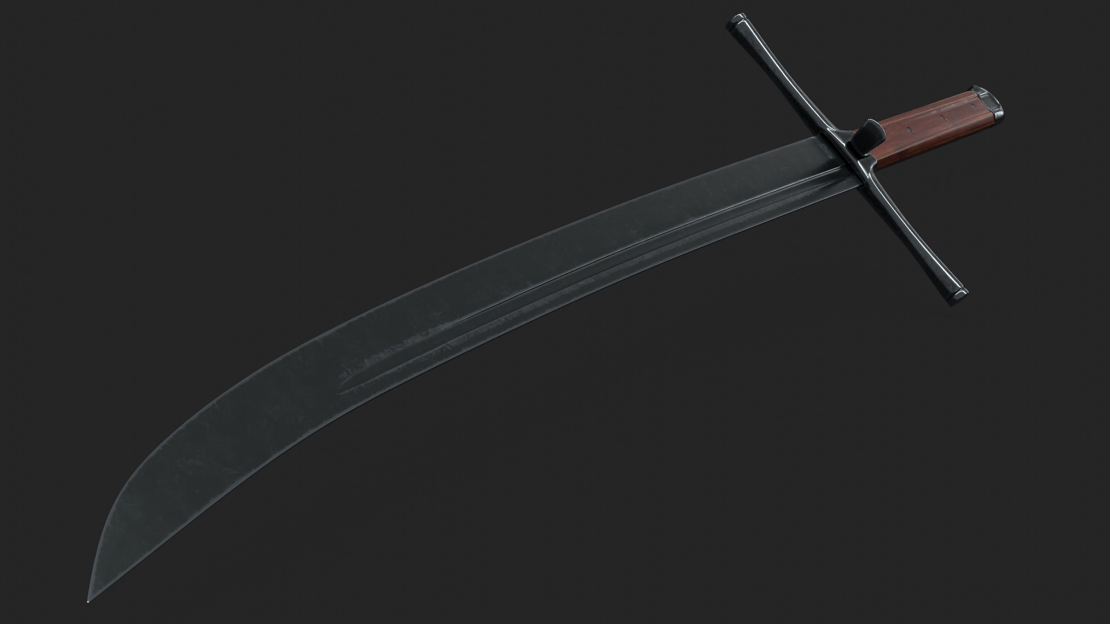 Kriegsmesser Sword Low-poly 3D model_11