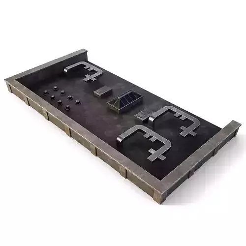 Tenement Building Roof Floor Low-poly 3D model