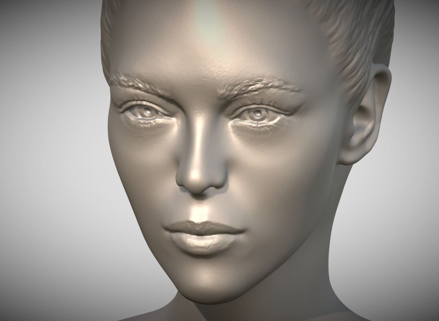 Attractive woman bust 3D printing ready 8 3D print model_12