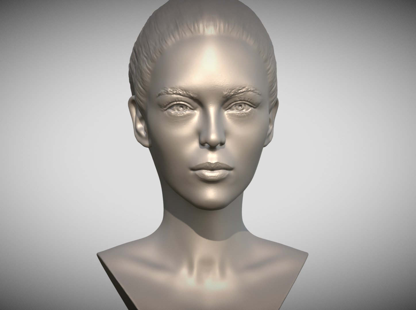 Attractive woman bust 3D printing ready 8 3D print model_10