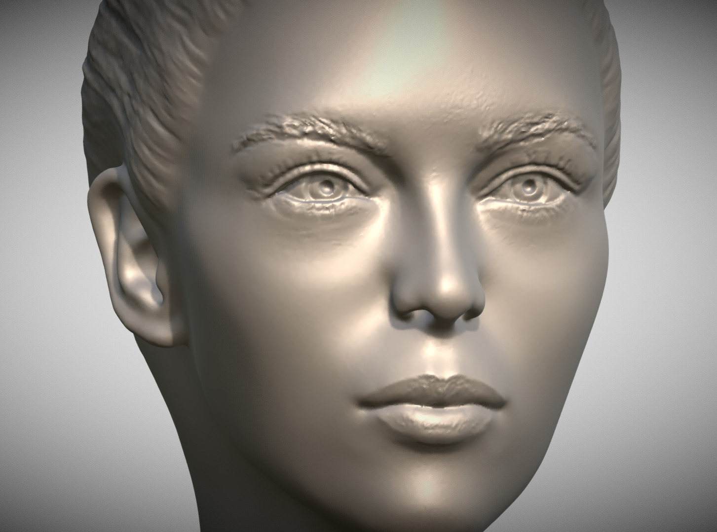 Attractive woman bust 3D printing ready 8 3D print model_11