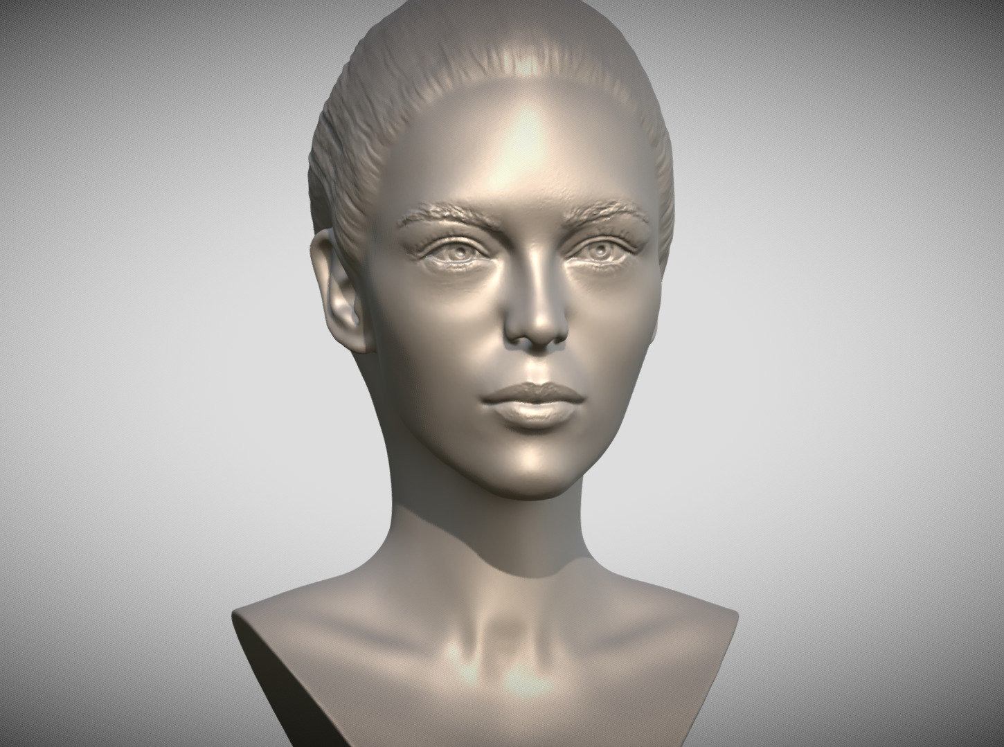 Attractive woman bust 3D printing ready 8 3D print model_9