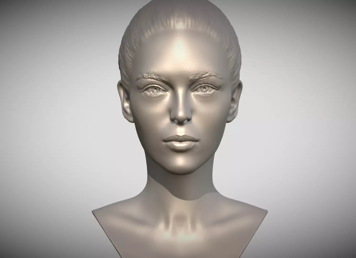 Attractive woman bust 3D printing ready 8 3D print model_0