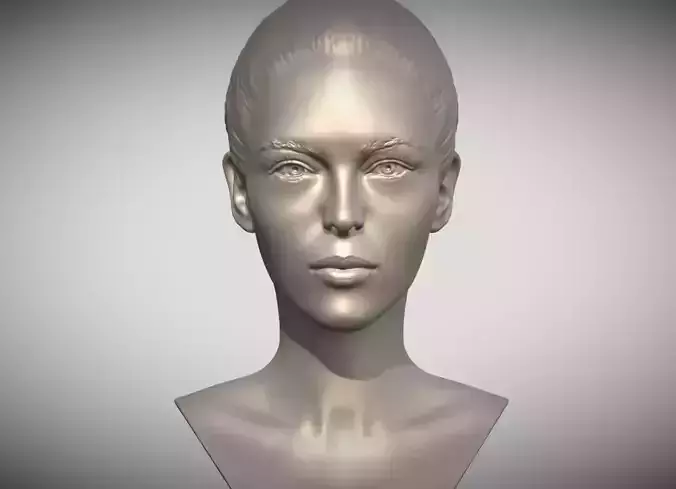 Attractive woman bust 3D printing ready 8