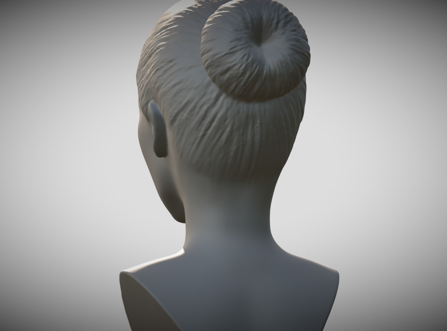 Attractive woman bust 3D printing ready 8 3D print model_5