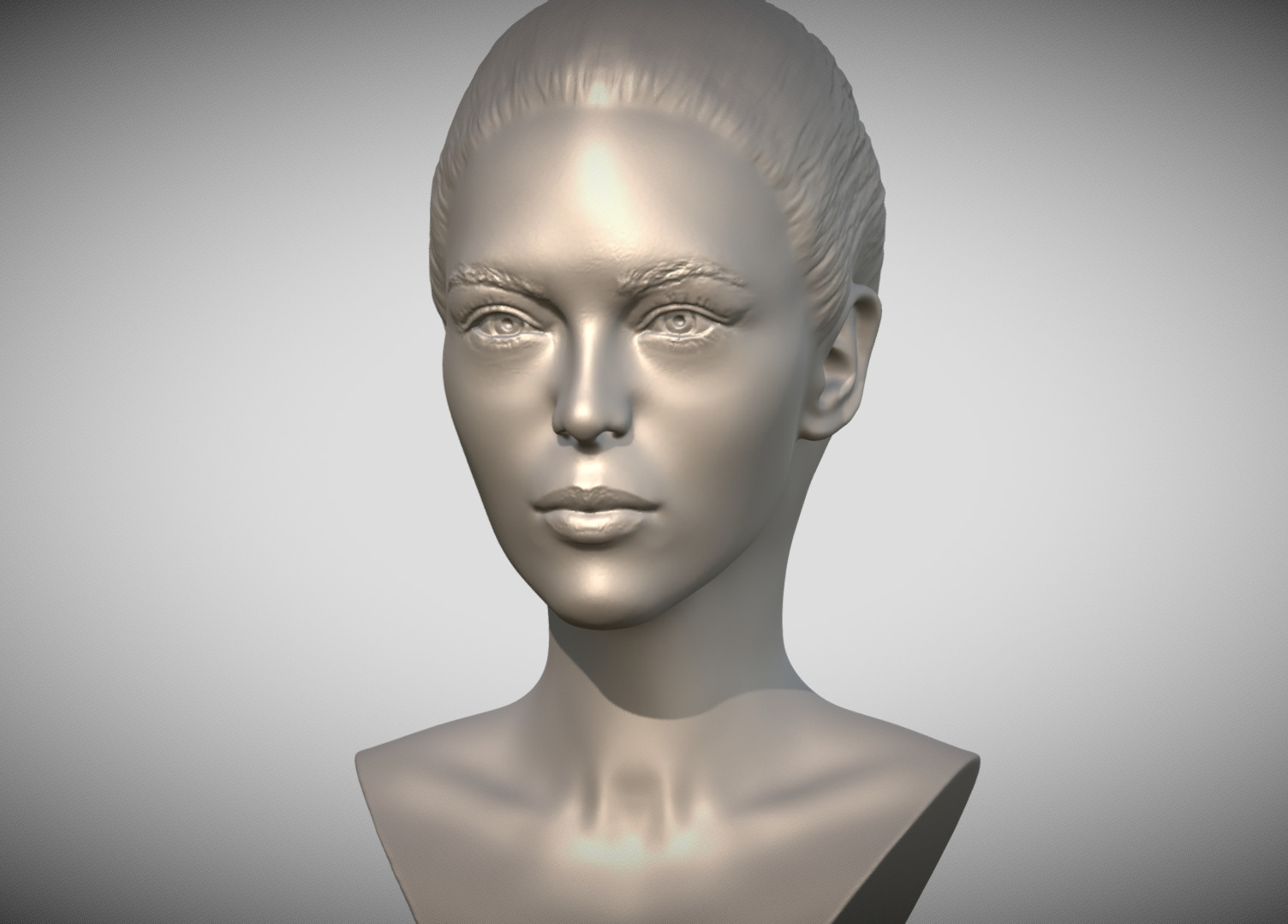 Attractive woman bust 3D printing ready 8 3D print model_1