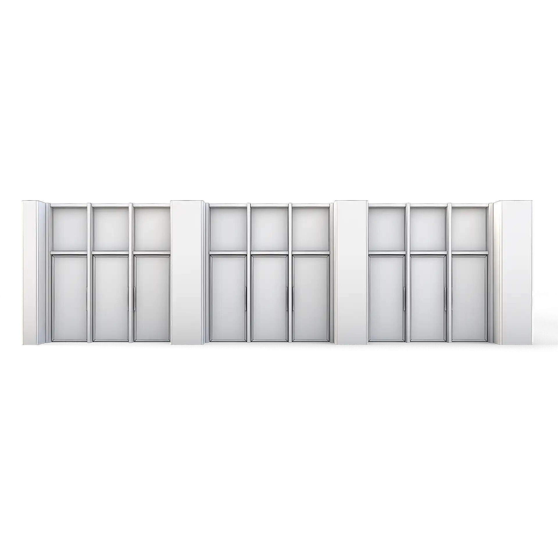 Tenement Building Ground Floor Low-poly 3D model_7