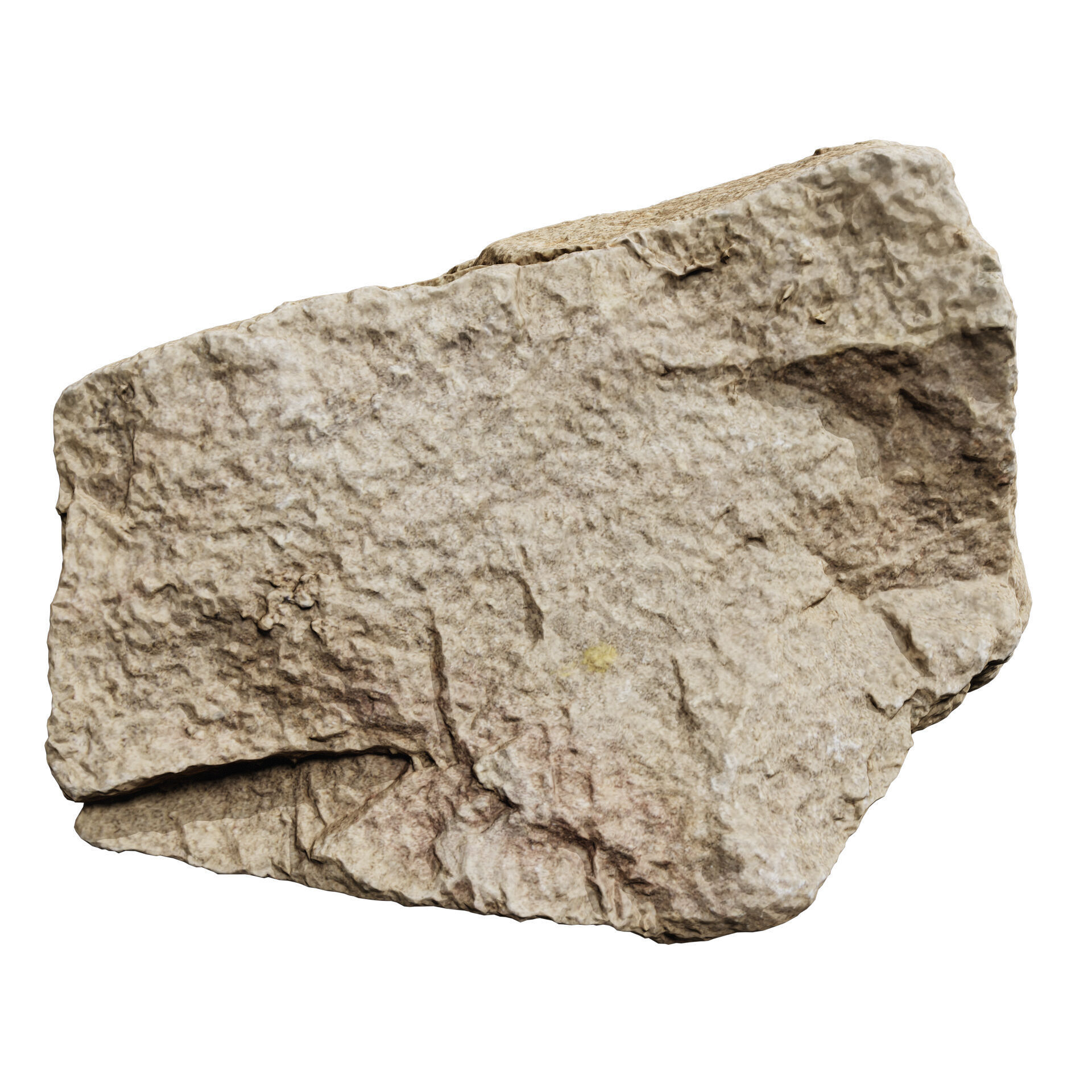 3D Scanned Stone 04 - high poly - low poly 3D model_3