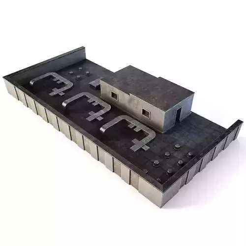 Tenement Building Roof Floor Low-poly 3D model