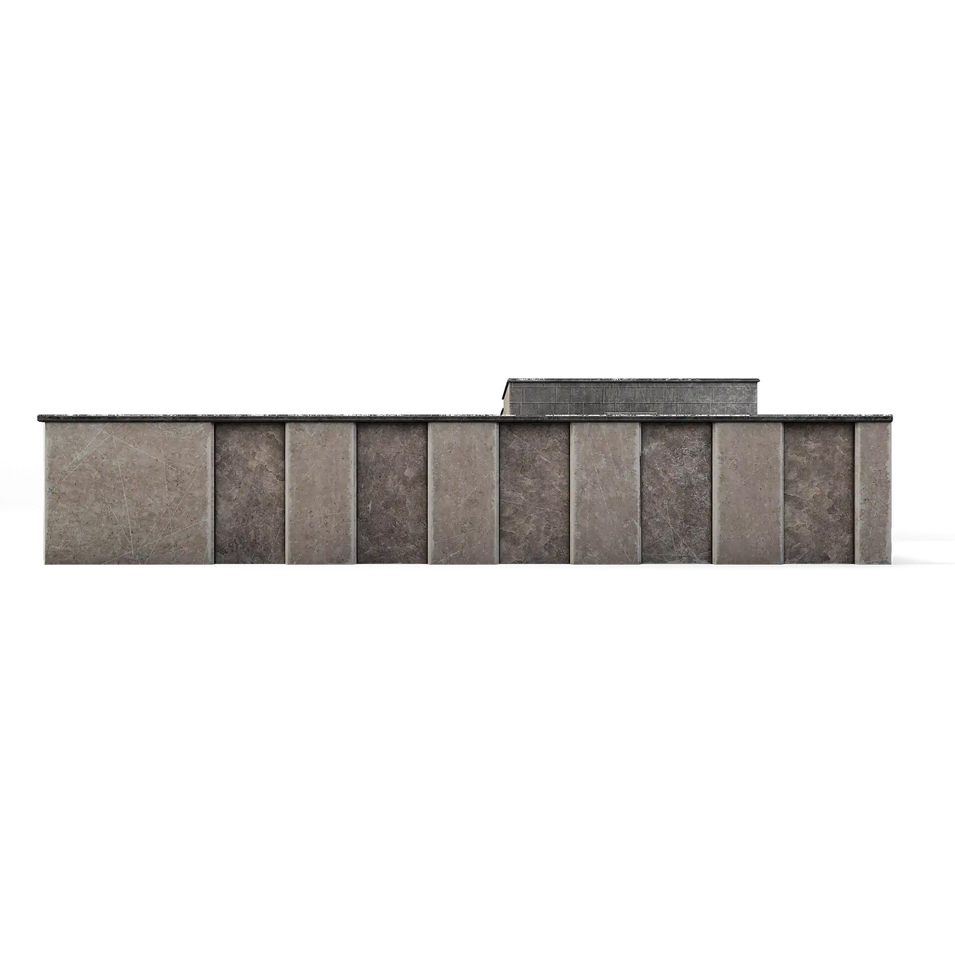 Tenement Building Roof Floor Low-poly 3D model_5