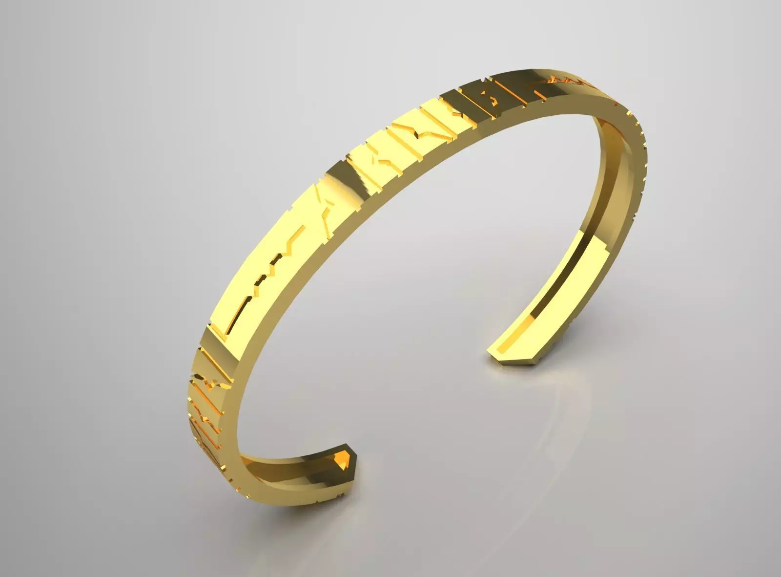 Puzzle design cuff bracelet model bg0032 3D print model_0
