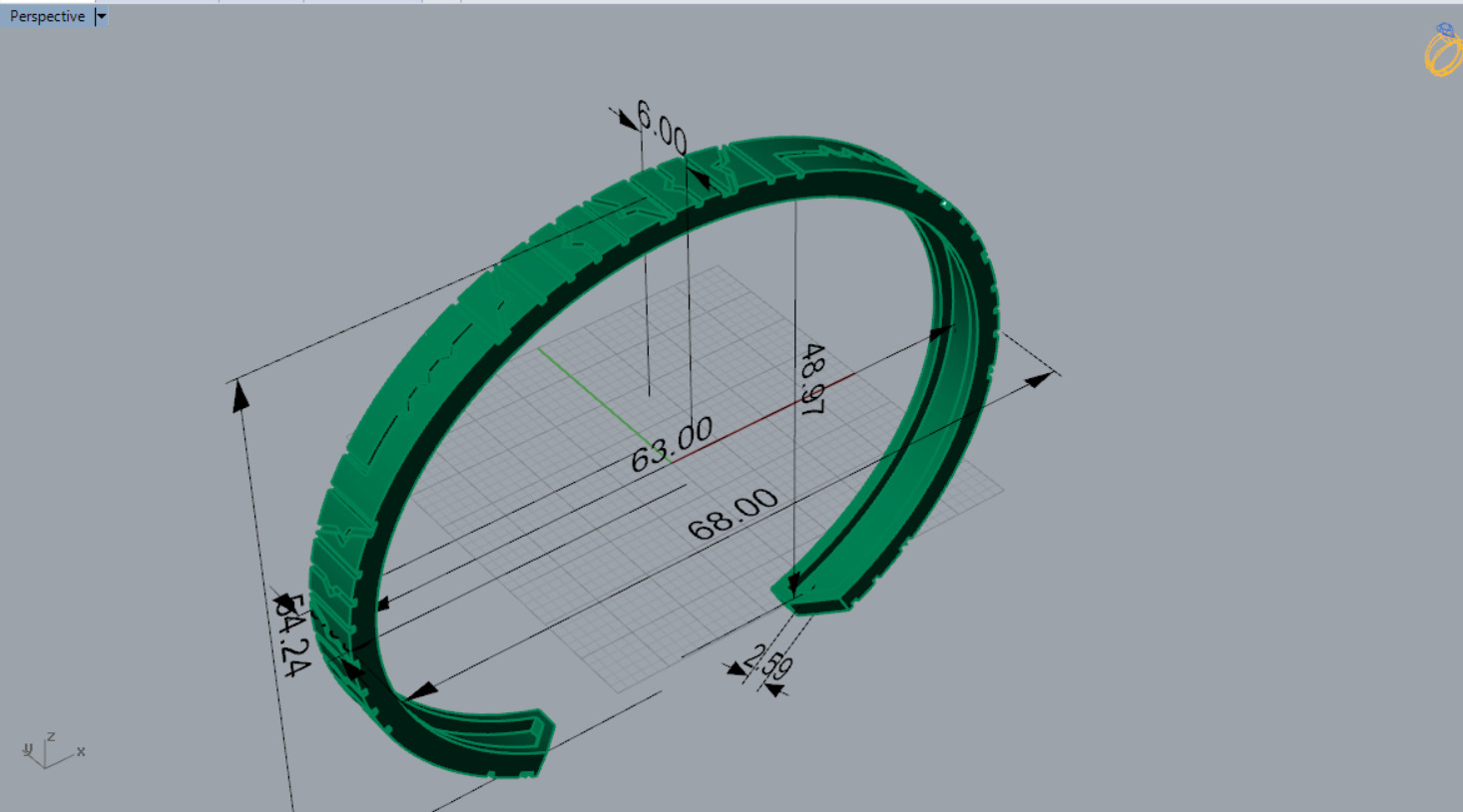 Puzzle design cuff bracelet model bg0032 3D print model_6