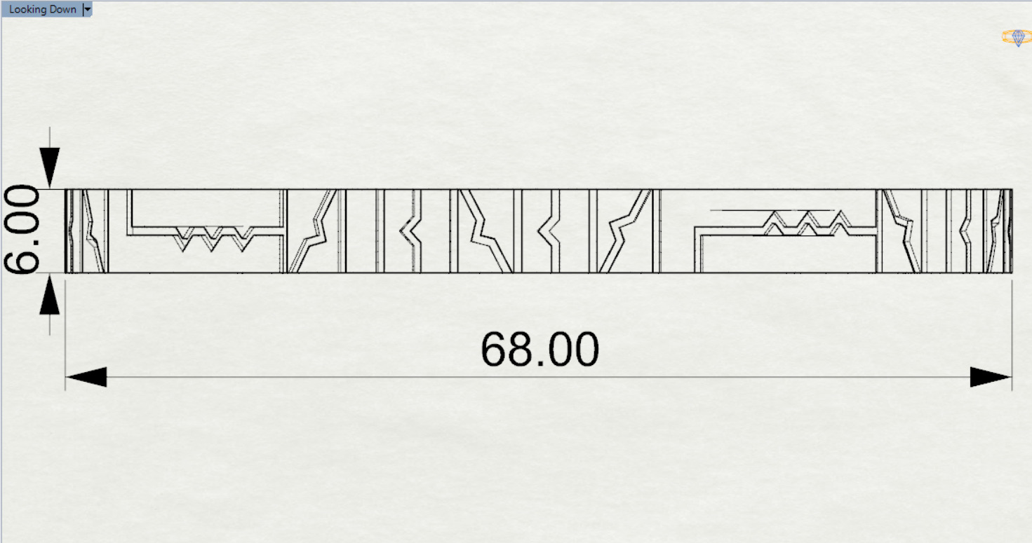 Puzzle design cuff bracelet model bg0032 3D print model_18