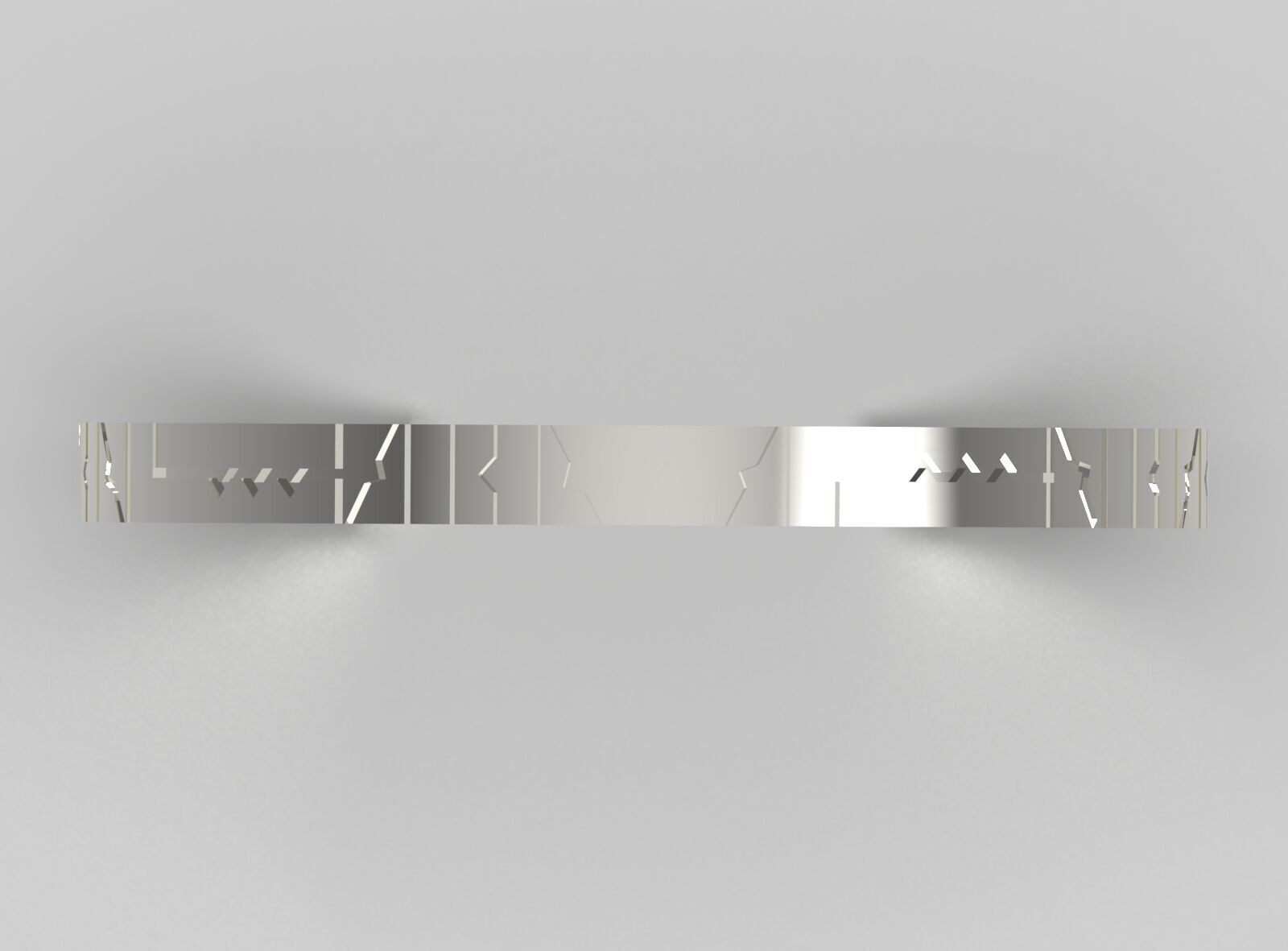 Puzzle design cuff bracelet model bg0032 3D print model_15