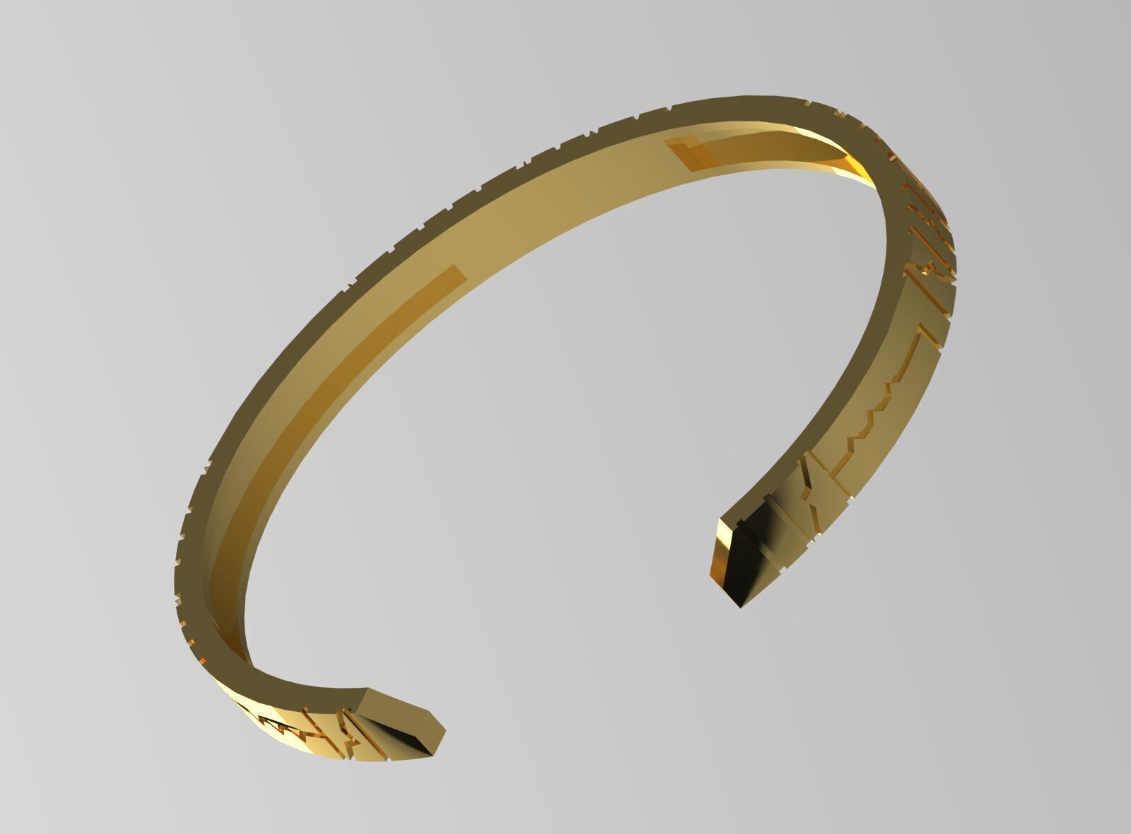 Puzzle design cuff bracelet model bg0032 3D print model_13