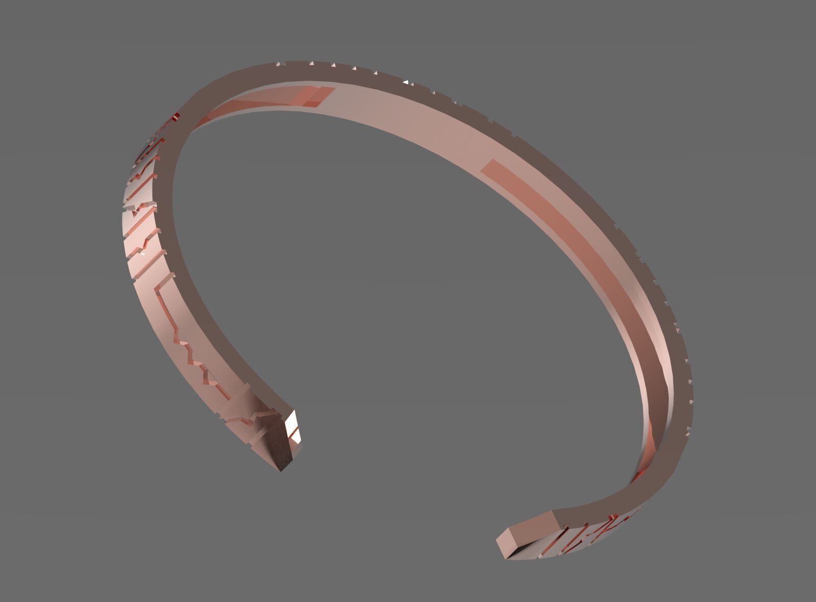 Puzzle design cuff bracelet model bg0032 3D print model_12