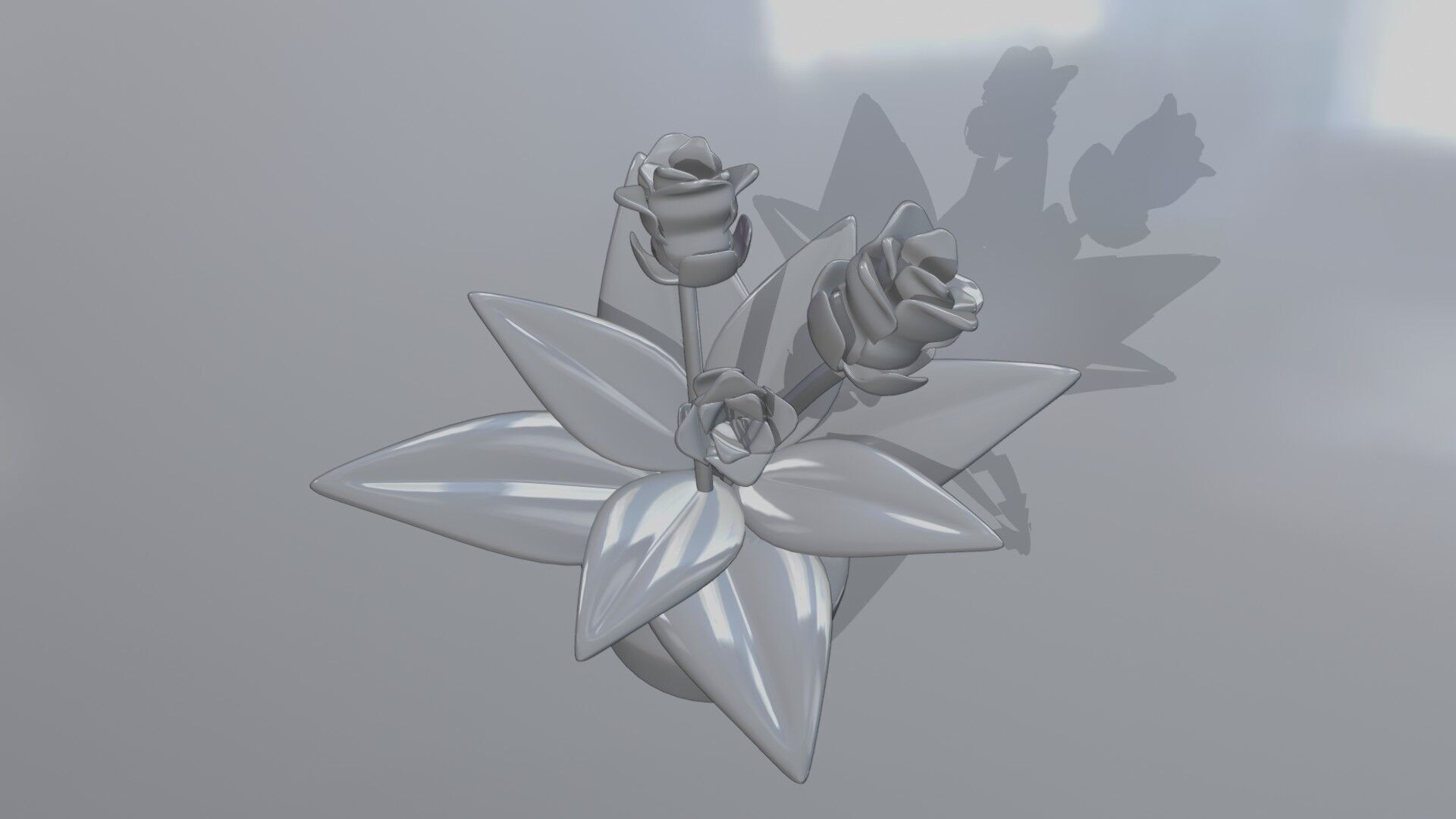 Flower pot  Low-poly 3D model_5