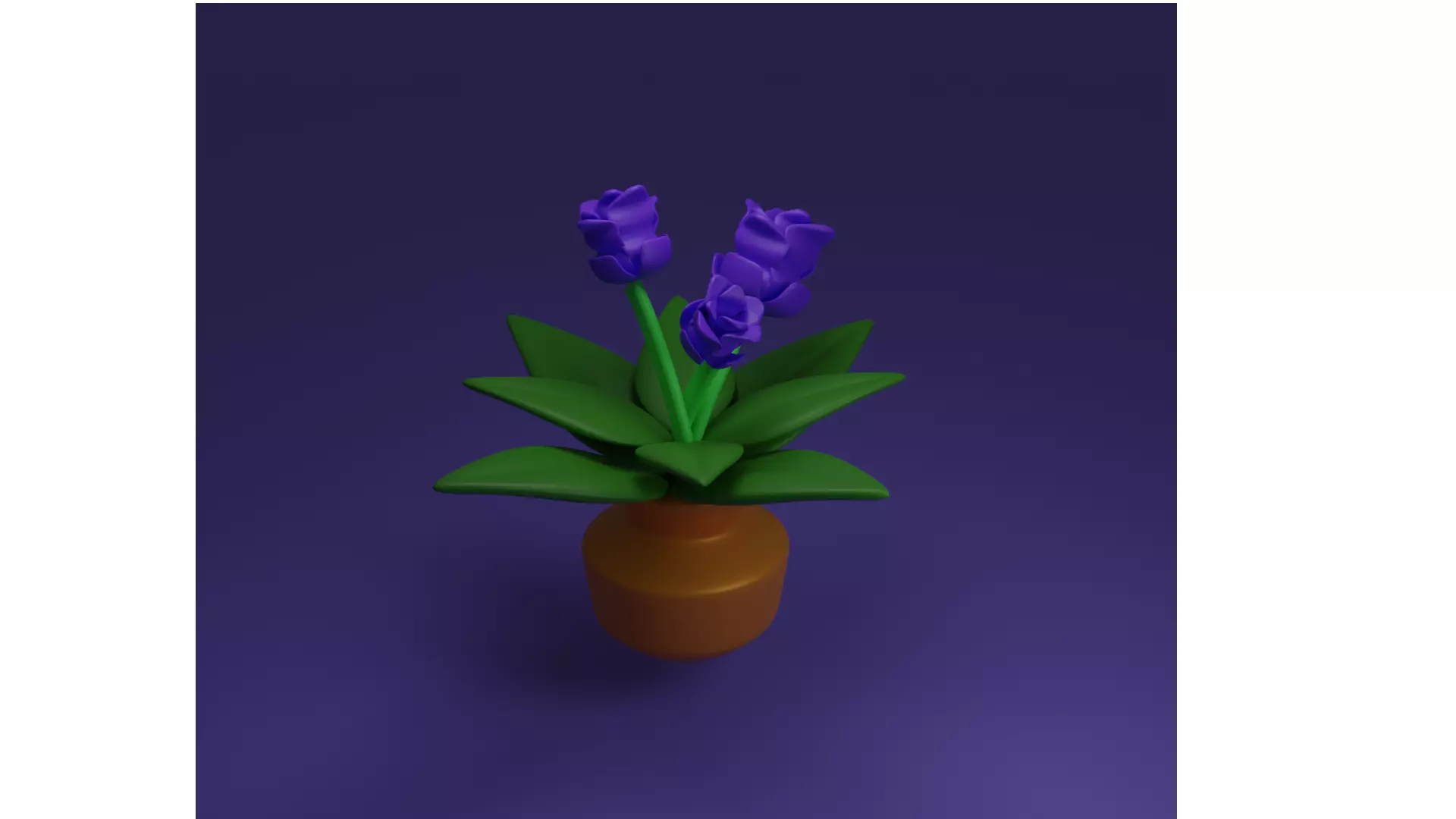 Flower pot  Low-poly 3D model_0