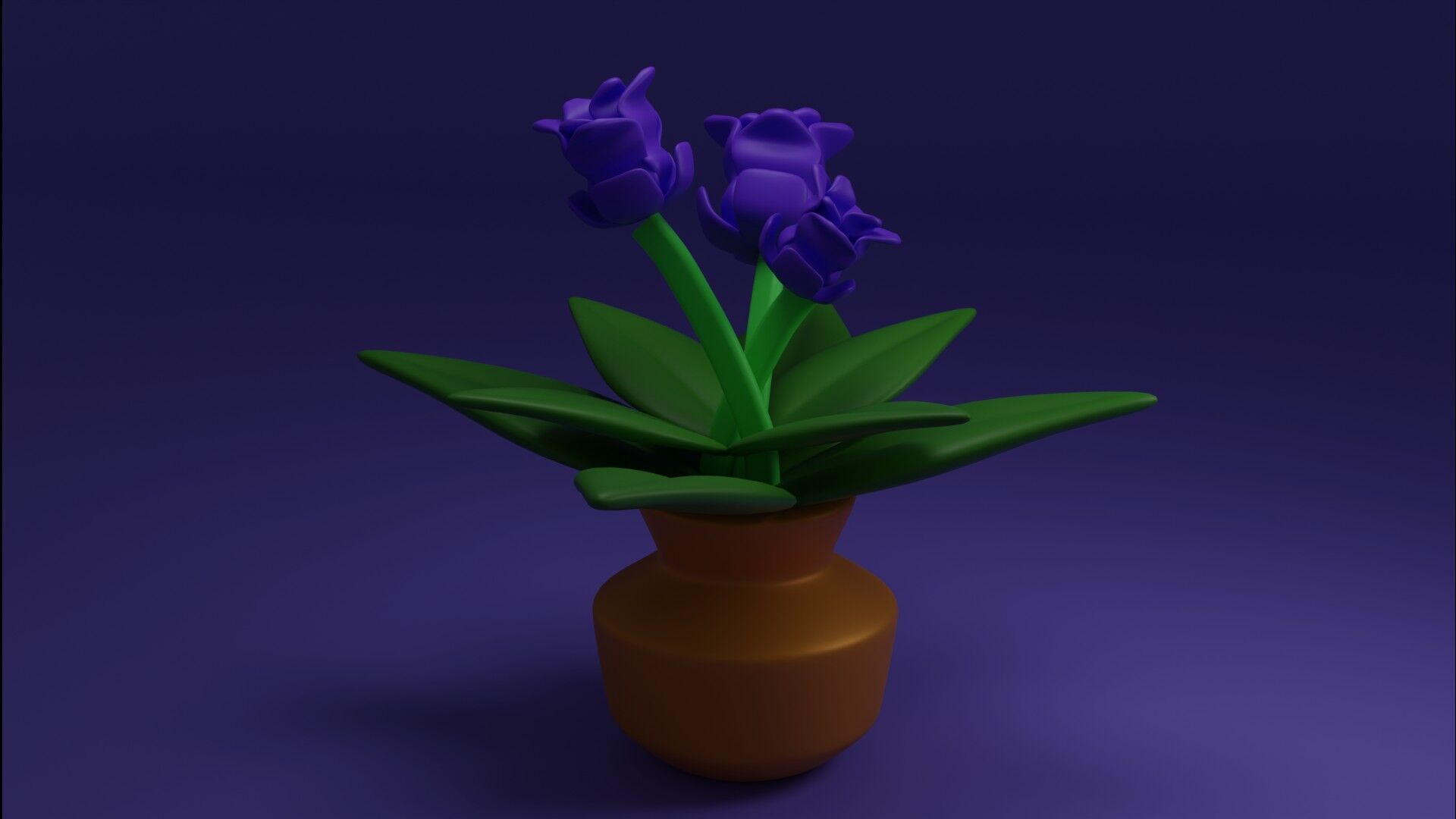Flower pot  Low-poly 3D model_12