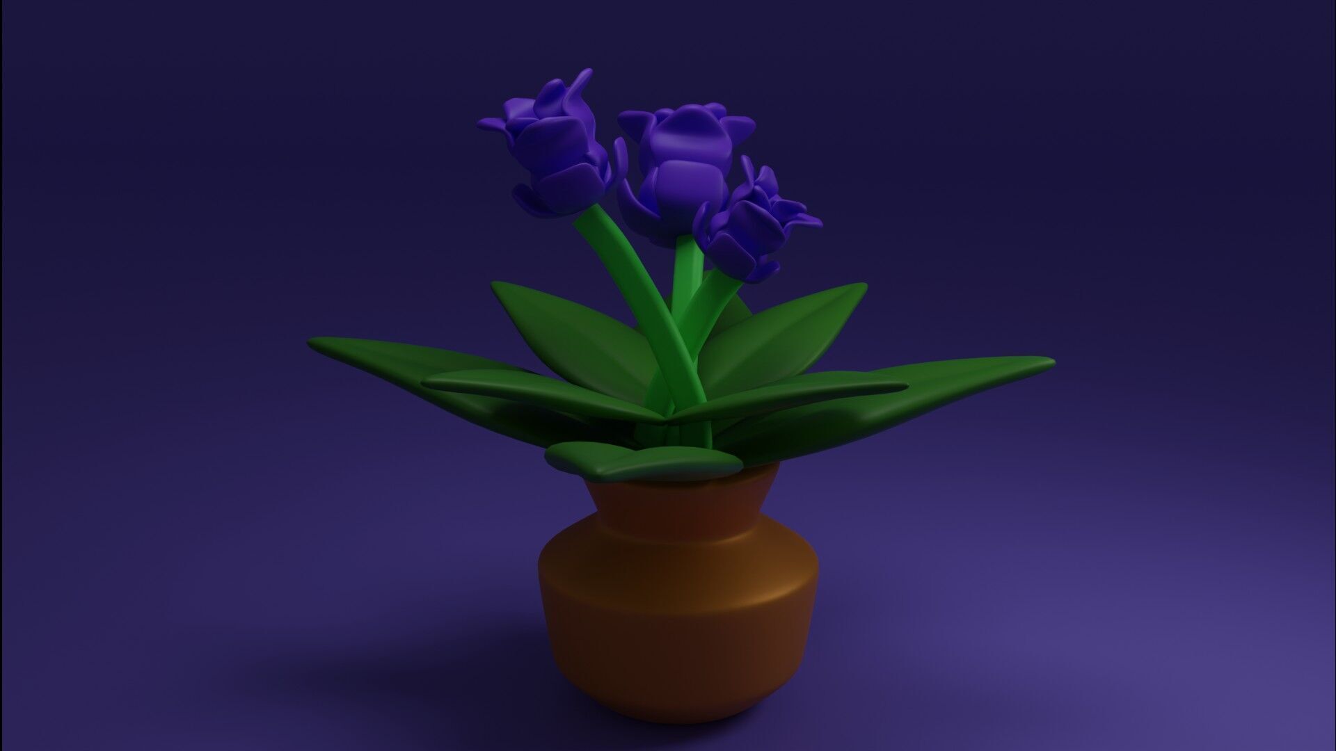 Flower pot  Low-poly 3D model_17