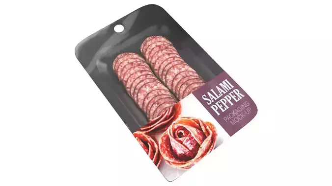 Salami pepper slices with packaging