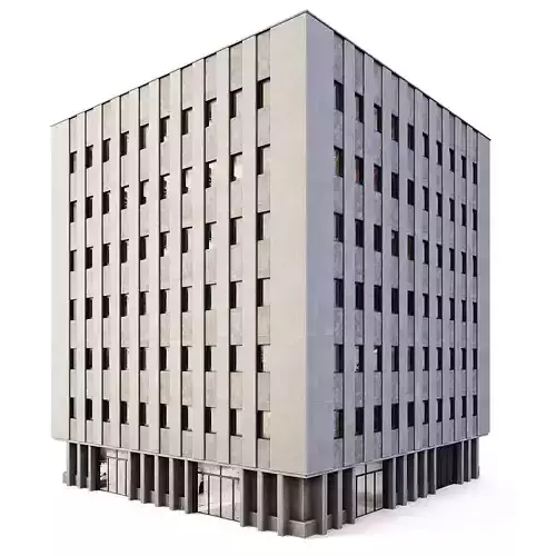 Tenement Building Low-poly 3D model