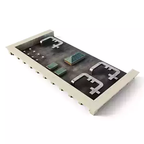 Tenement Building Roof Floor Low-poly 3D model