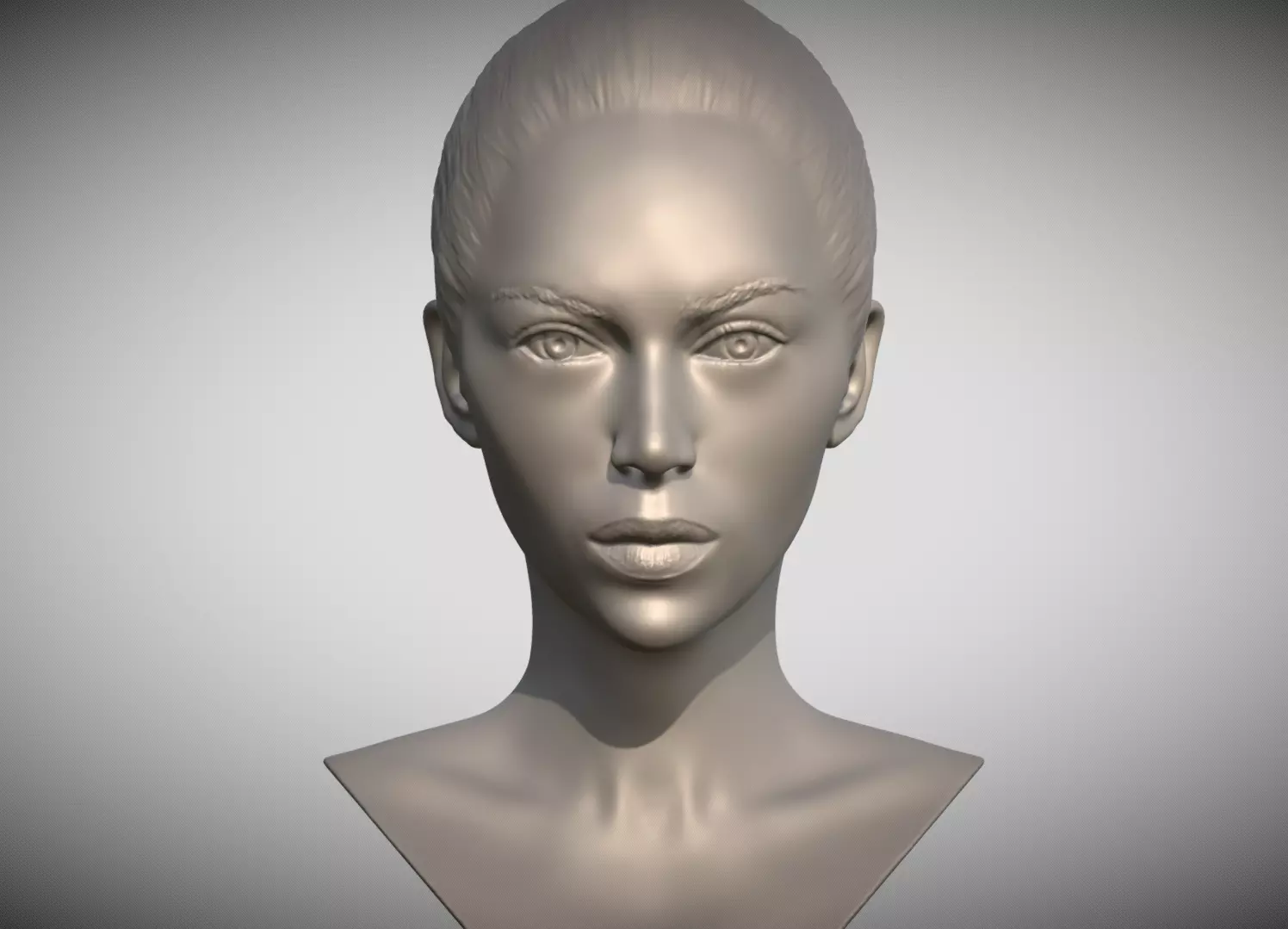 Attractive woman bust 3D printing ready 9 3D print model_0