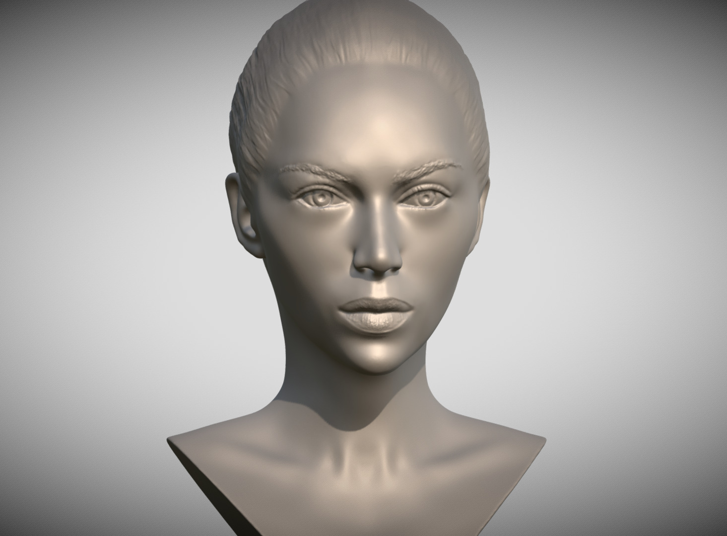 Attractive woman bust 3D printing ready 9 3D print model_11