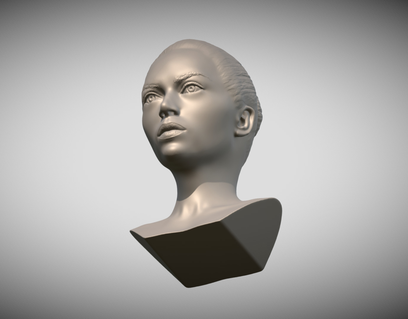 Attractive woman bust 3D printing ready 9 3D print model_14