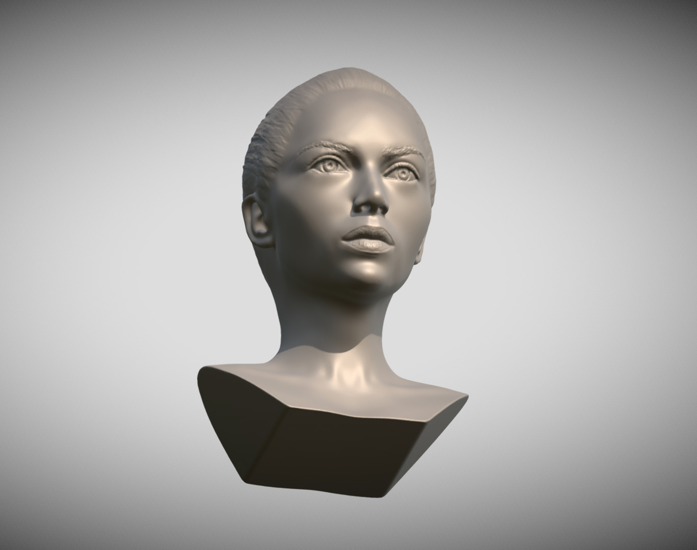 Attractive woman bust 3D printing ready 9 3D print model_15
