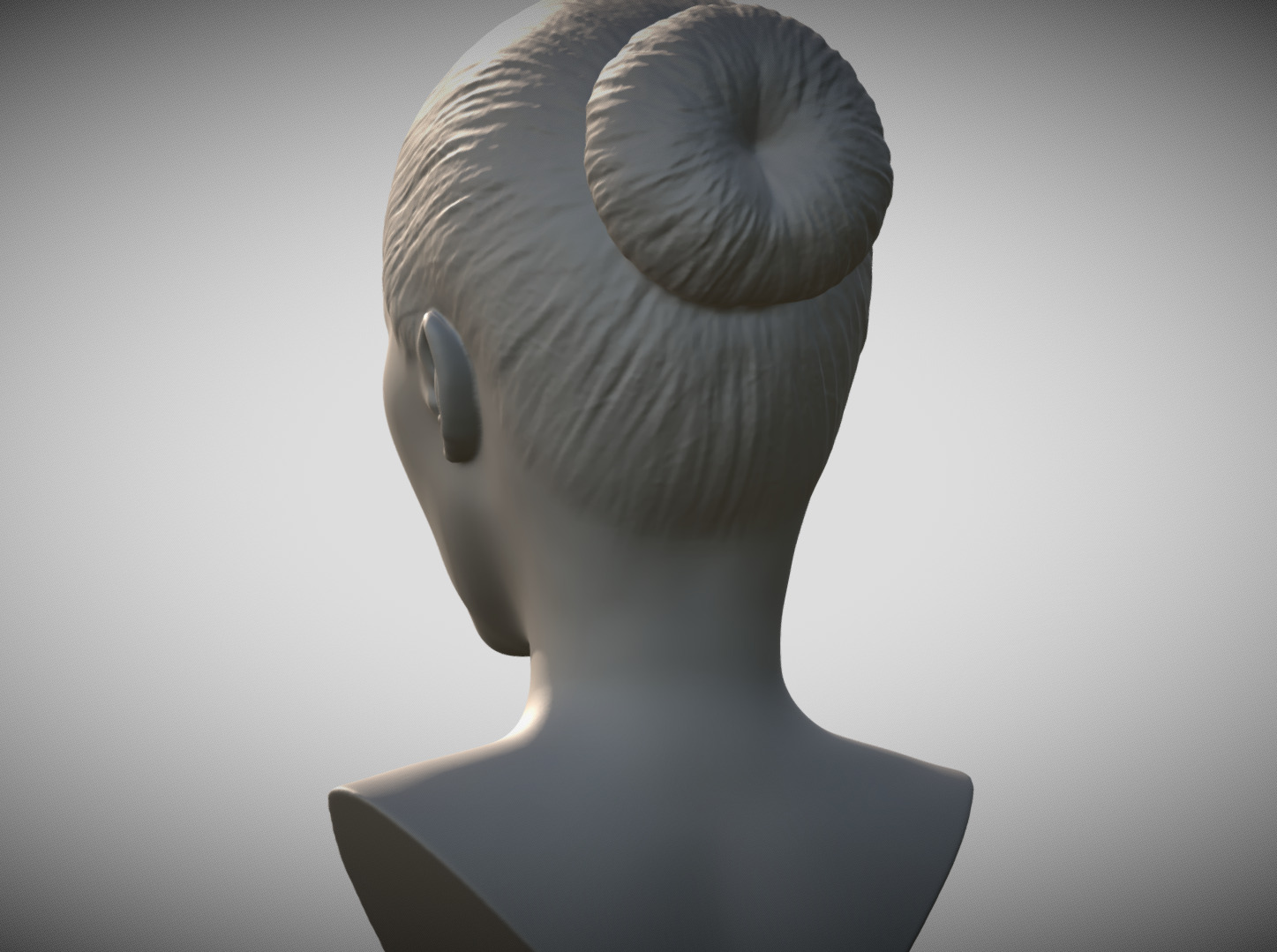 Attractive woman bust 3D printing ready 9 3D print model_5