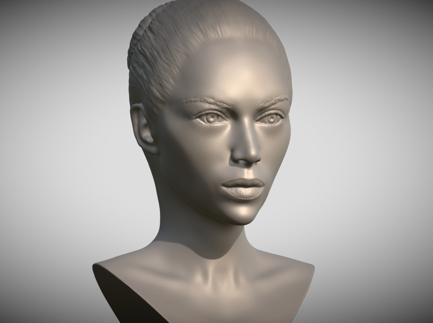 Attractive woman bust 3D printing ready 9 3D print model_9