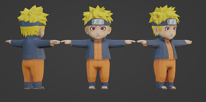 Stylized Ninja Boy Rigged Low-Poly Character Low-poly 3D model