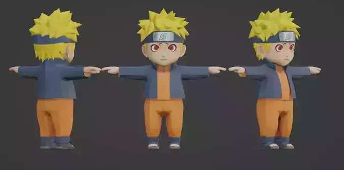 Stylized Ninja Boy Rigged Low-Poly Character