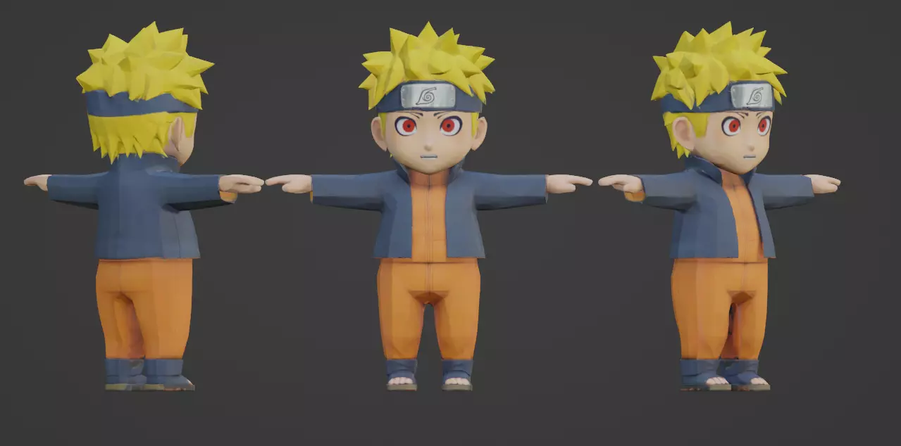 Stylized Ninja Boy Rigged Low-Poly Character Low-poly 3D model