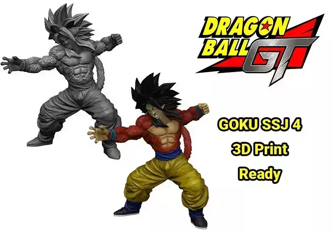 Goku Super Saiyan 4 3D print model