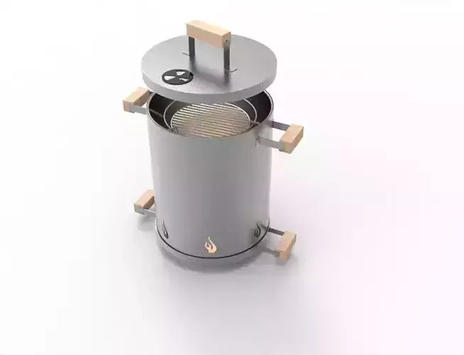 Barrel Smoker   3D model