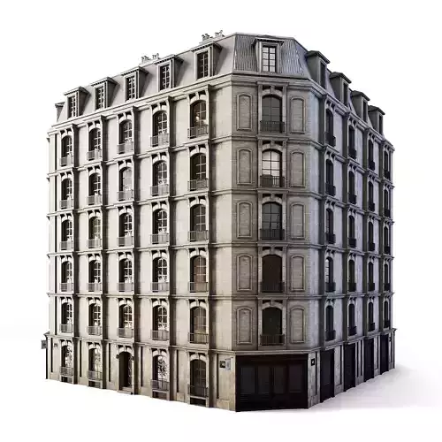 Tenement Building Low-poly 3D model