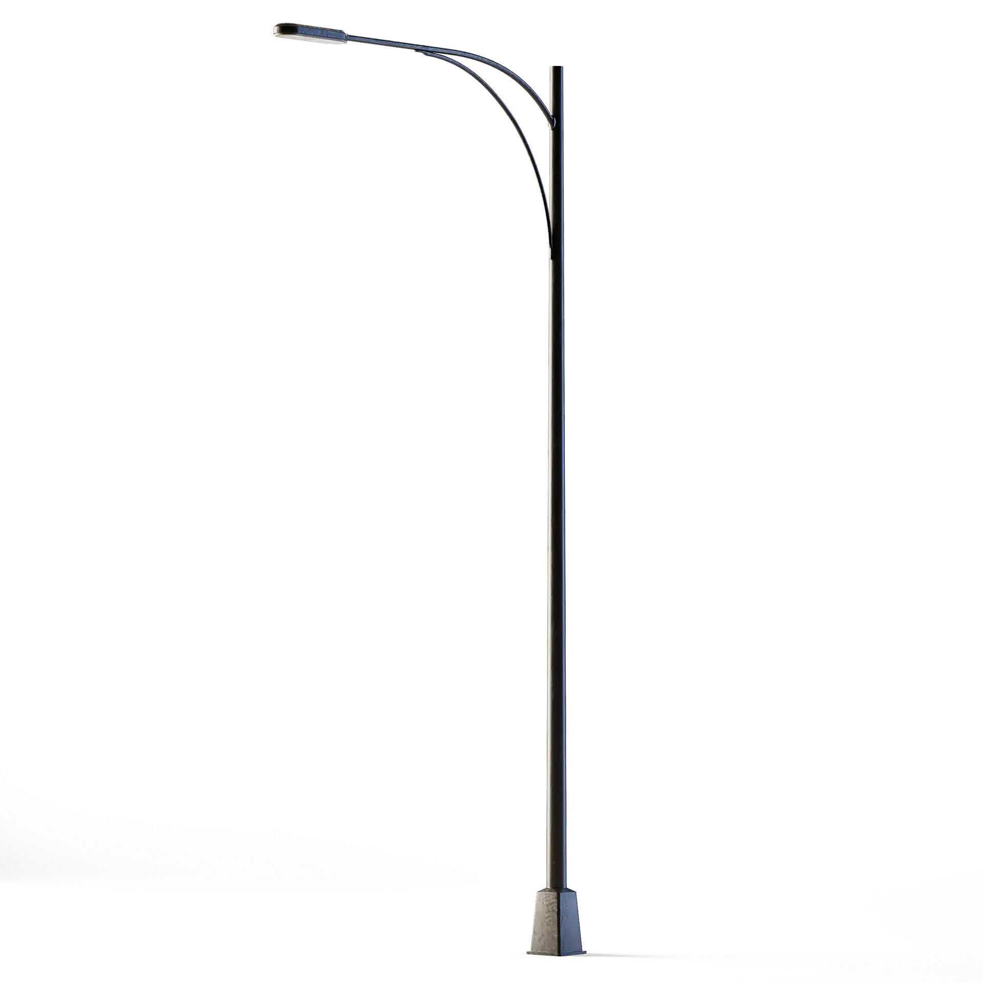 Tall Street Lamp Low-poly 3D model_6