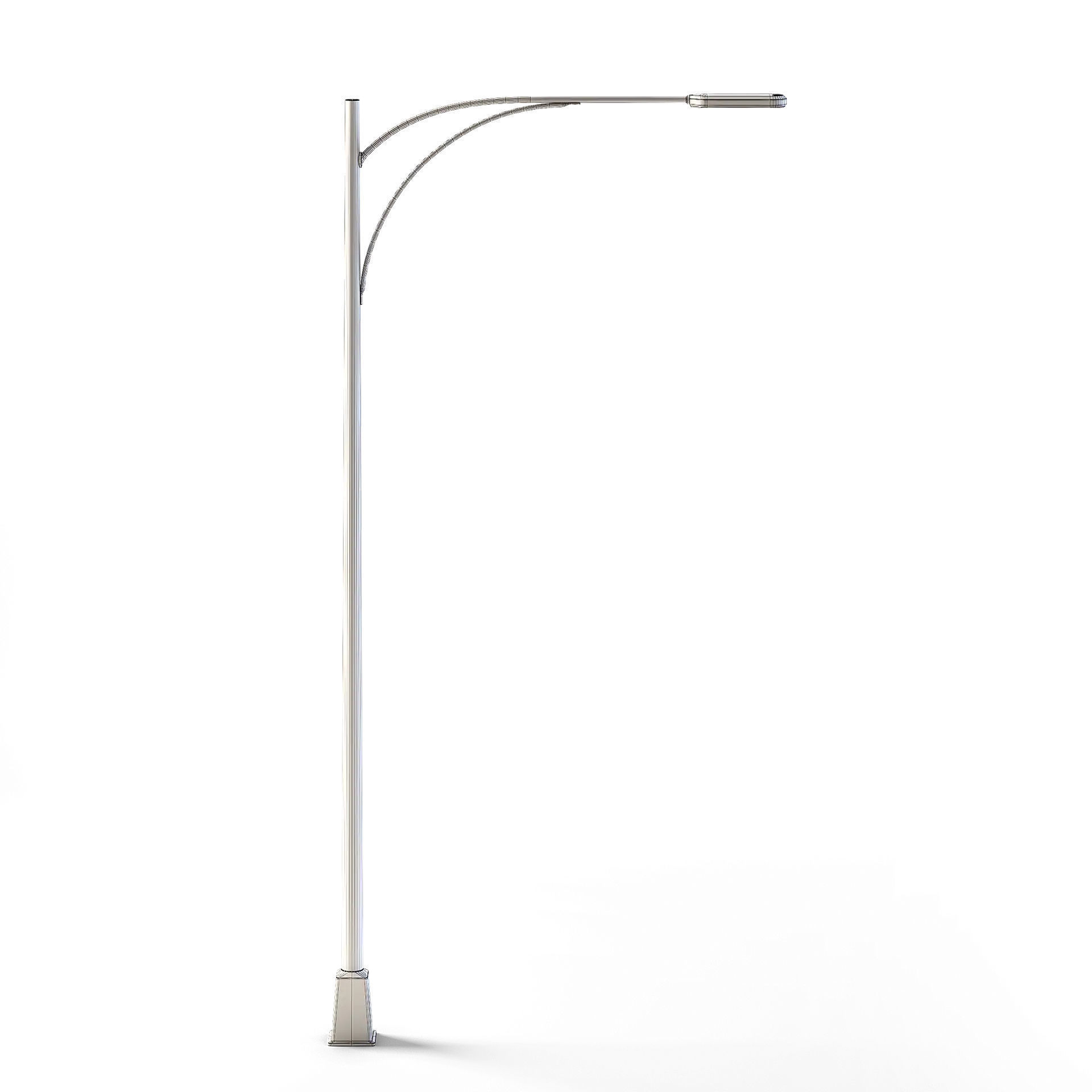 Tall Street Lamp Low-poly 3D model_1