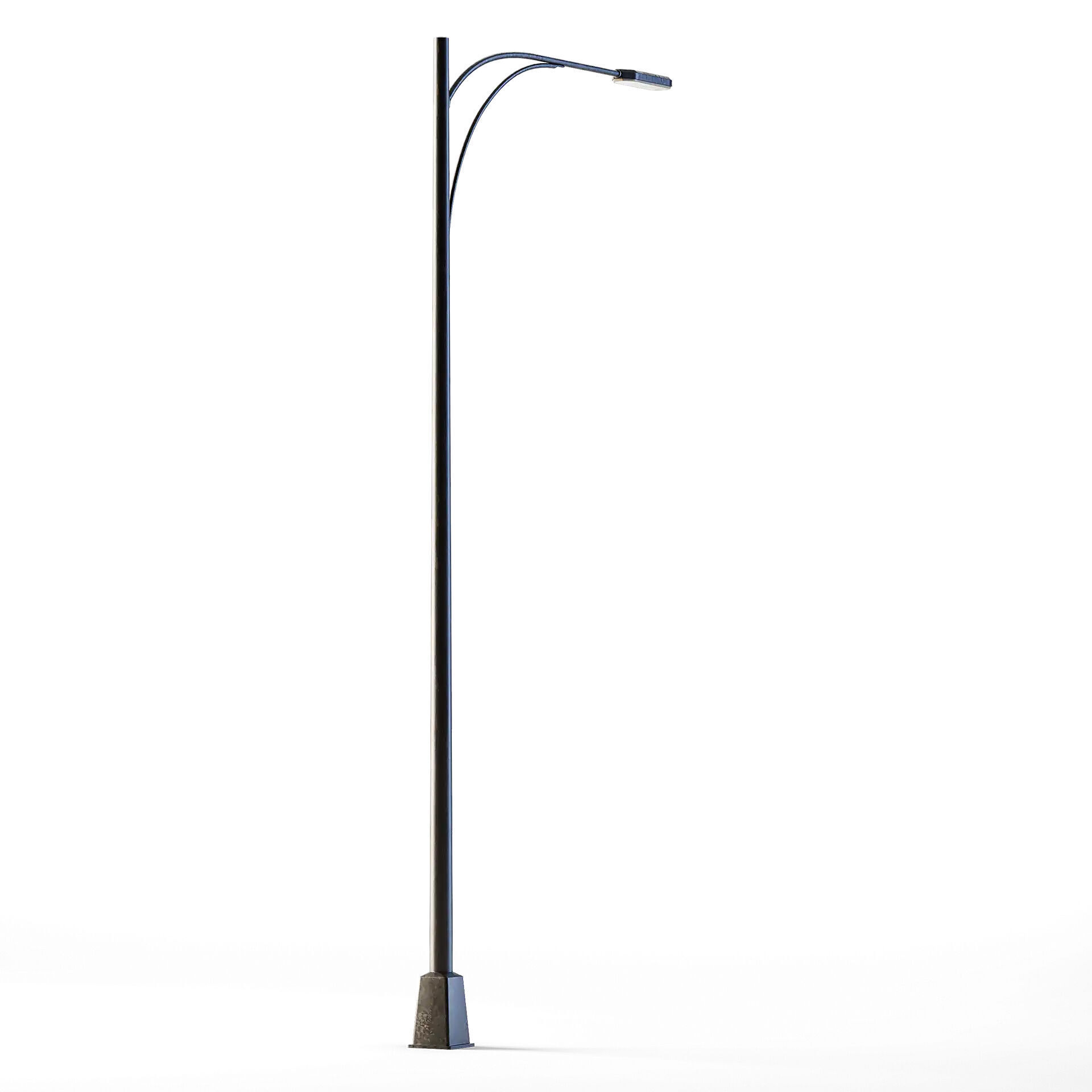 Tall Street Lamp Low-poly 3D model_4