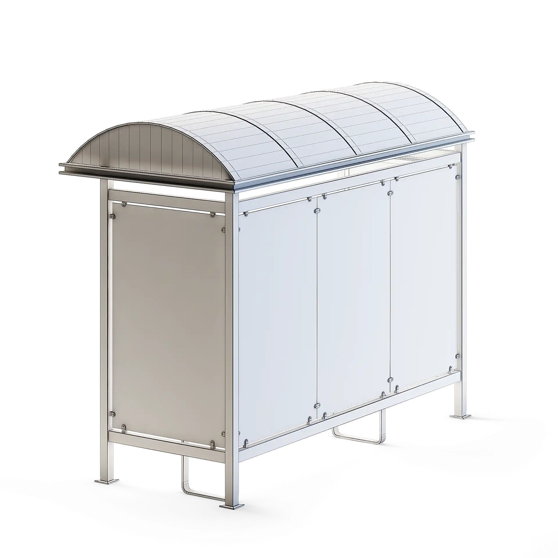 Bus Stop Low-poly 3D model_7