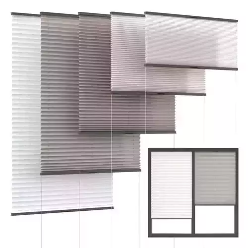 Pleated blind 3D model