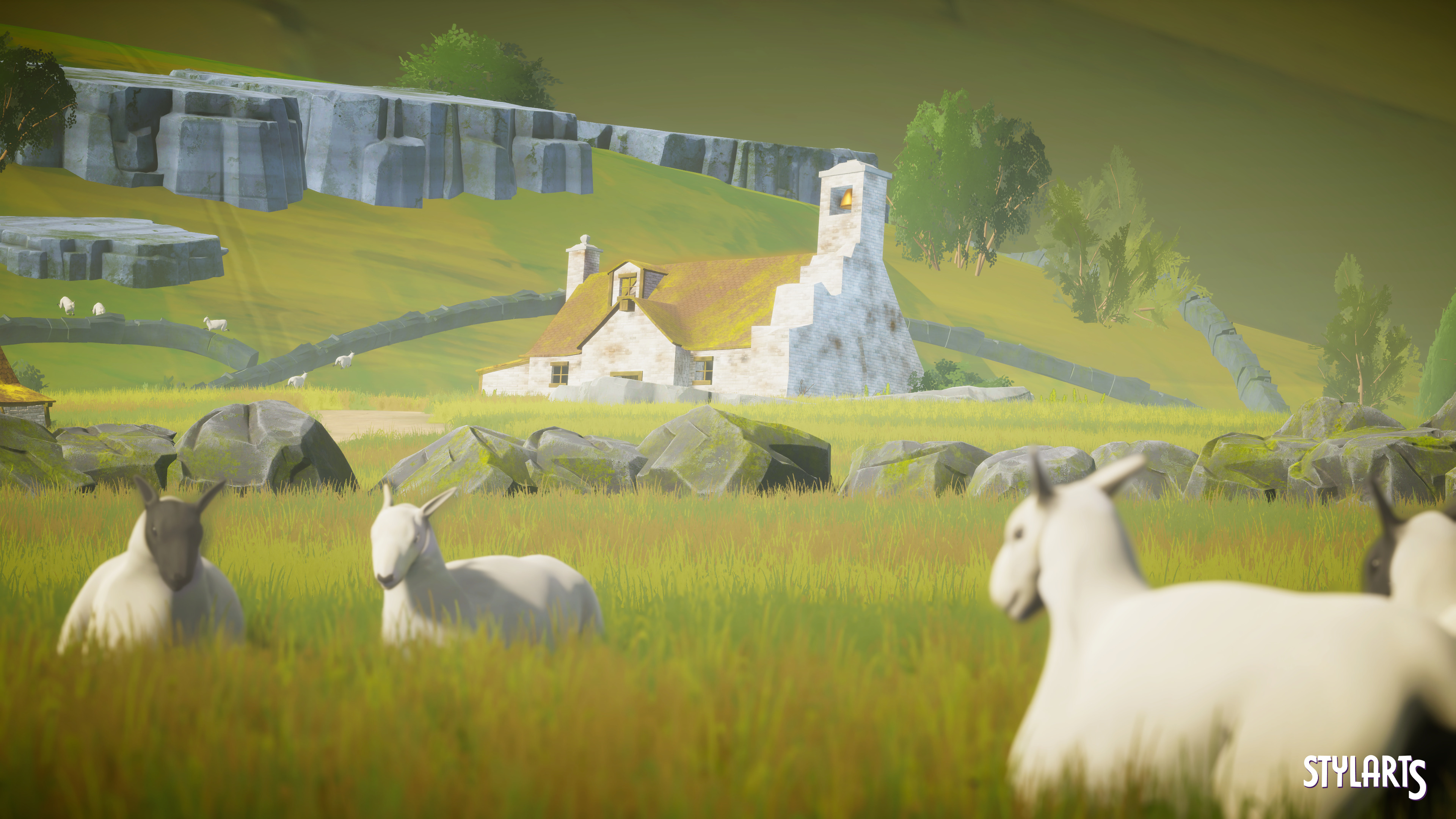 Stylized Countryside Low-poly 3D model_8