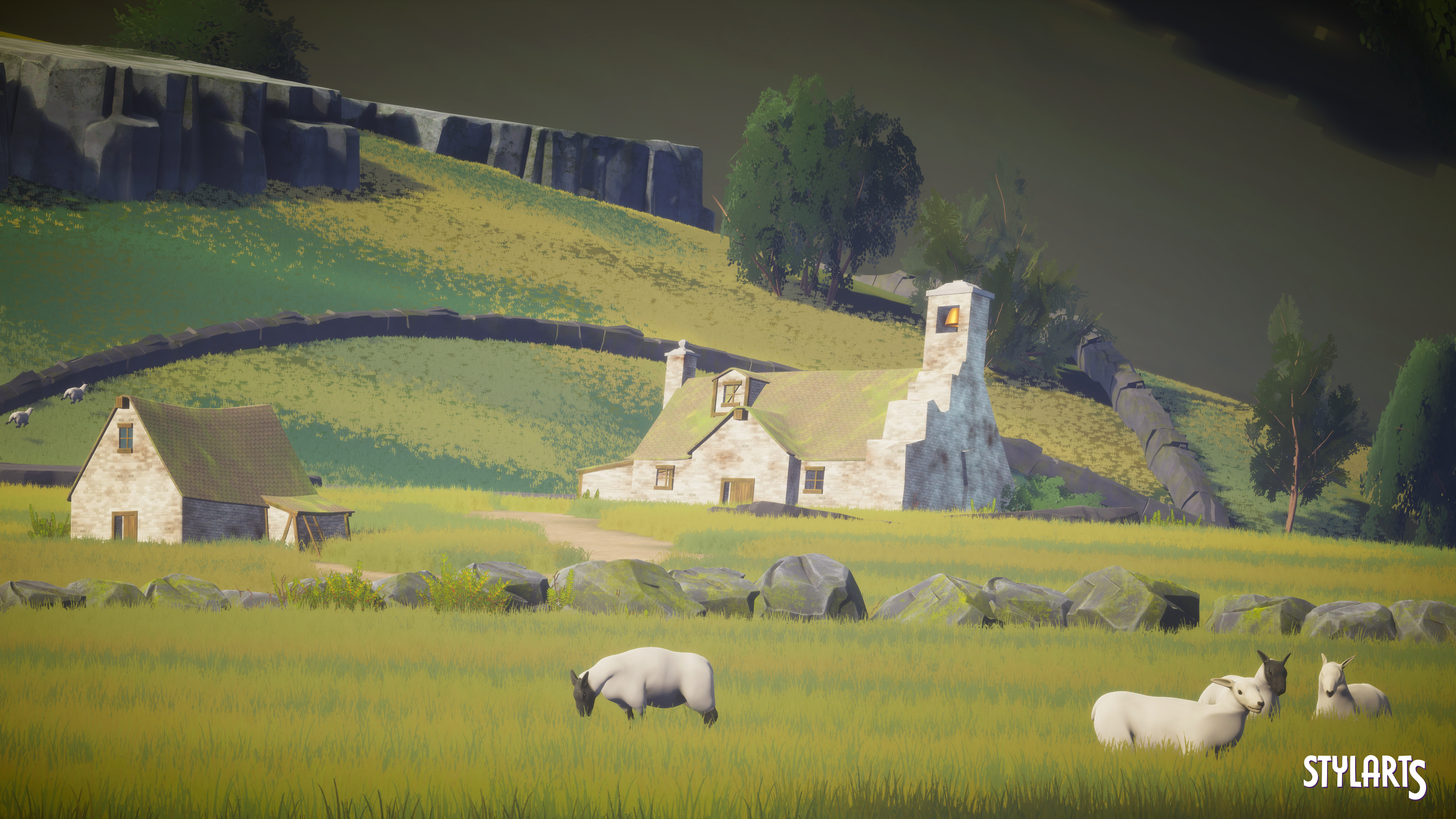Stylized Countryside Low-poly 3D model_5